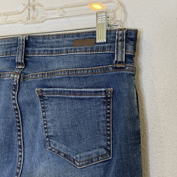 Kut from the Kloth Ankle Skinny Jeans Womens 10 Medium Wash Frayed Hem Stretch - Picture 6 of 8